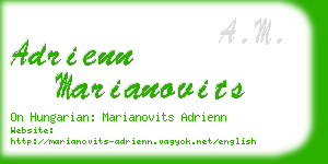 adrienn marianovits business card